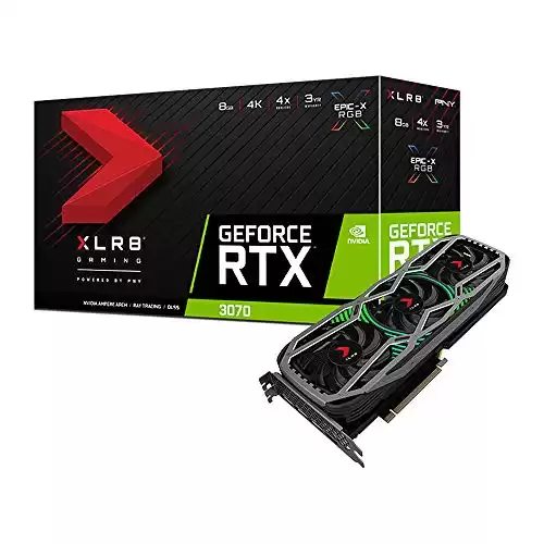 PNY GeForce RTX™ 3070 8GB XLR8 Gaming REVEL EPIC-X RGB™ Triple Fan Graphics Card