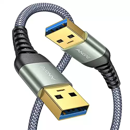 AINOPE USB 3.0 A to A Male Cable, [6.6FT]