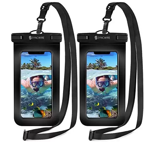 Syncwire Waterproof Phone Pouch [2-Pack] - Universal IPX8 Waterproof Phone Case Dry Bag with Lanyard Compatible with iPhone 14/13/12/11 Pro XS MAX XR X 8 7 Samsung S22 S20+ and More Up to 7 Inches