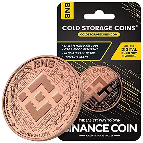Binance Cold Storage Wallet - 1 Ounce 999 Pure Copper BNB Coin - Cryptocurrency Hardware Wallet for Securely Storing Crypto Offline - Un-hackable and Fire-Resistant Storage Device …