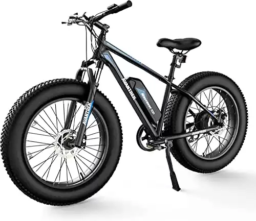 AVANTREK Electric Bike 26"x4" for Adults, 1.5X Faster Charge, 500W Brushless Motor 36V/13Ah Removable Battery, Front Suspension Fat Tire, 20 MPH Snow Beach Mountain EBike Shimano 7 Speed Mac...