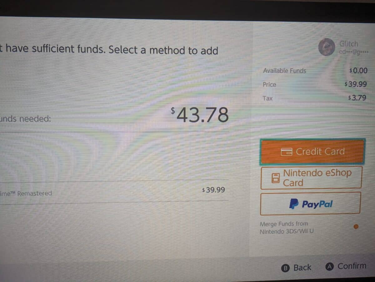 Download Games on the Nintendo Switch payment