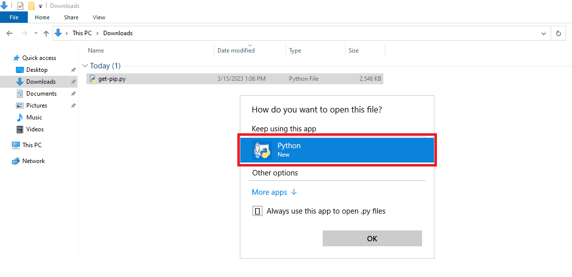 how to install pip on windows