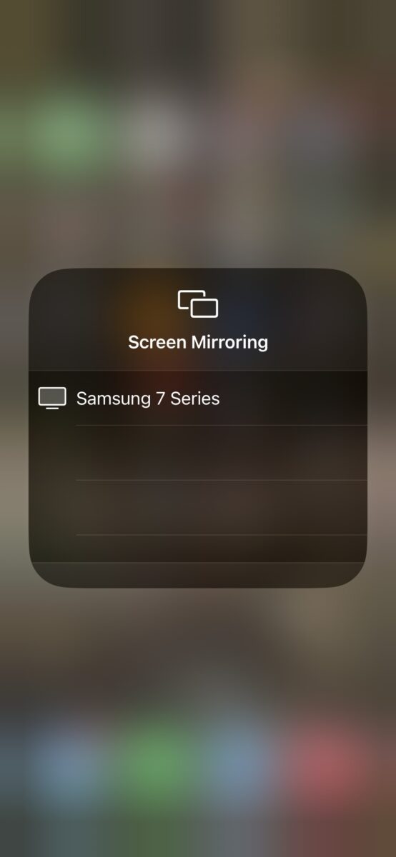 Mirror iPhone to Samsung TV - iPhone