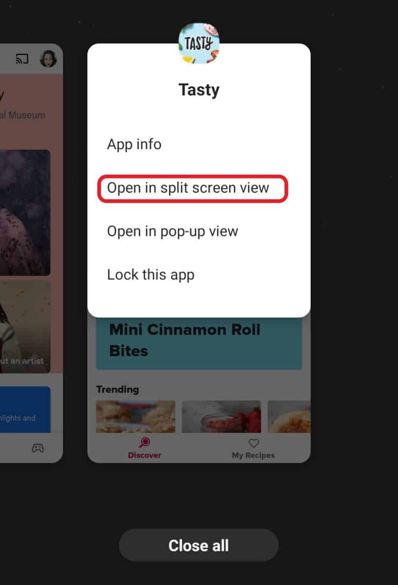 how to split screen on an android