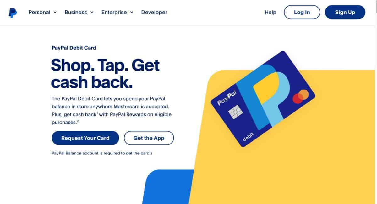 how to get a paypal card