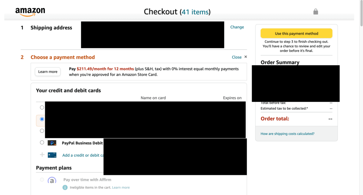 Use PayPal on Amazon -Amazon checkout