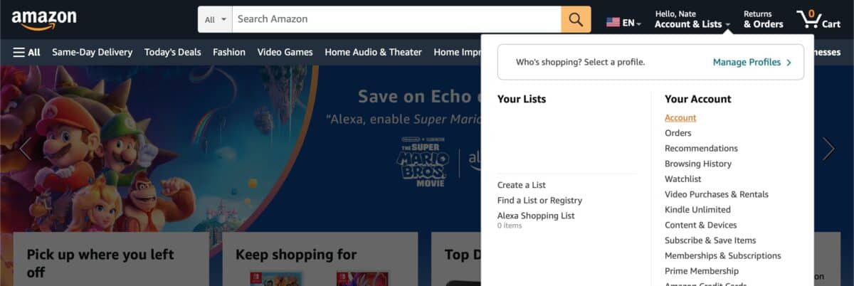 Redeem an Amazon Gift Card, website home