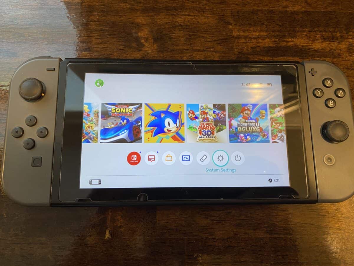 Un-link Nintendo account, Switch menu