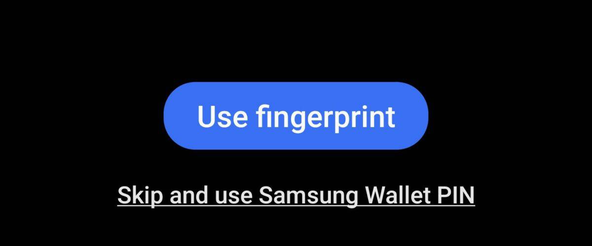 Samsung Pay user verification