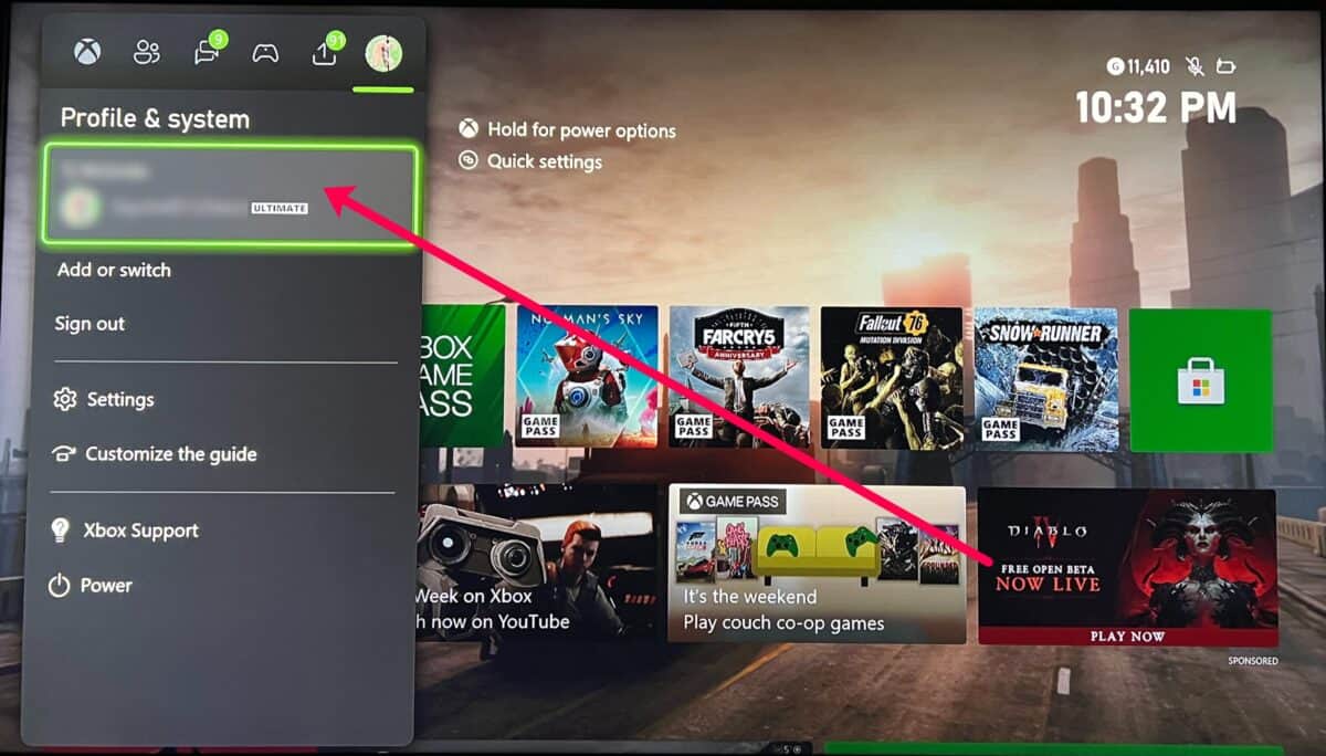 Xbox offline section 1 step 3