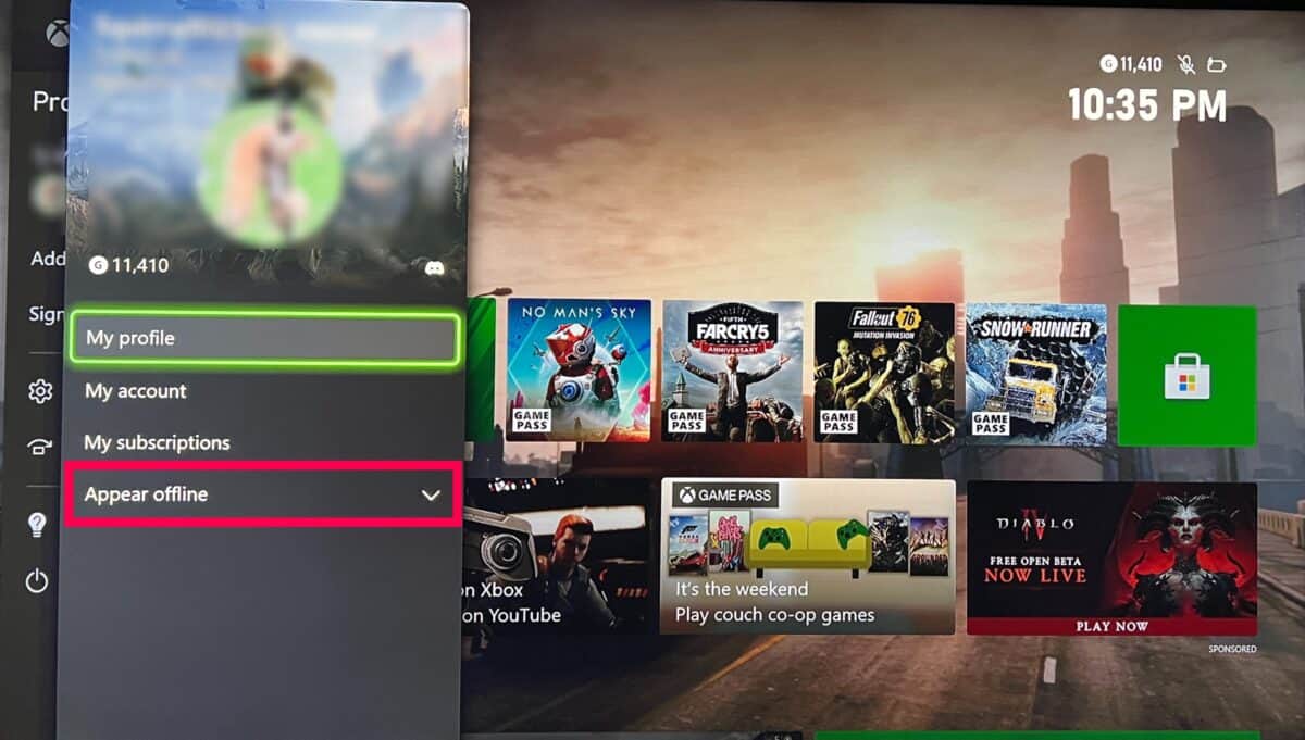Xbox offline section 1 step 4