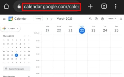 share your Google calendar