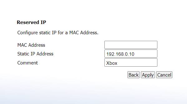 NAT on Xbox, Router settings