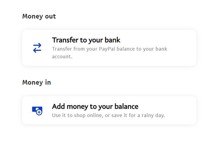 transfer paypal to bank