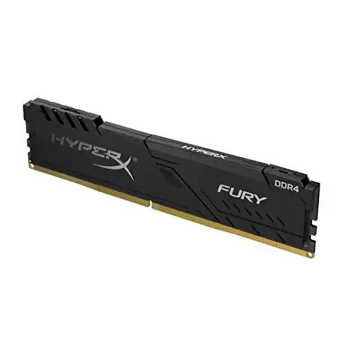 HyperX Fury 32GB 3200MHz DDR4 Ram CL16 DIMM Black Desktop Memory with low-profile heat spreader