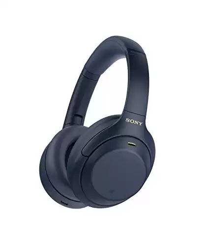 Sony WH-1000XM4 Wireless Noise Canceling Headphones with Mic, Midnight Blue