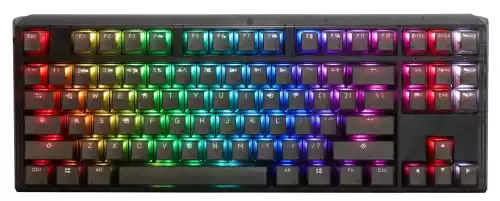 Ducky One 3 TKL Aura Clear Black Hotswap RGB Double Shot PBT Mechanical Keyboard Cherry MX Brown