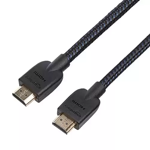Amazon Basics High-Speed HDMI Cable (18Gbps, 4K/60Hz) - 3 Feet, Nylon-Braided