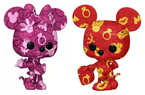 Funko Pop! Artist Series: Disney Treasures from The Vault - Mickey and Minnie Mouse (2 Pack), Amazon Exclusive, Multicolor