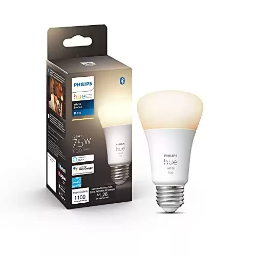 Philips Hue White Smart Bulb, 1 Bulb