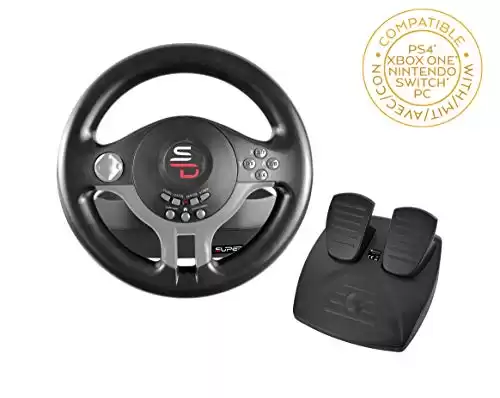 Superdrive Racing Driving Wheel with Pedals and Gearshift Paddles