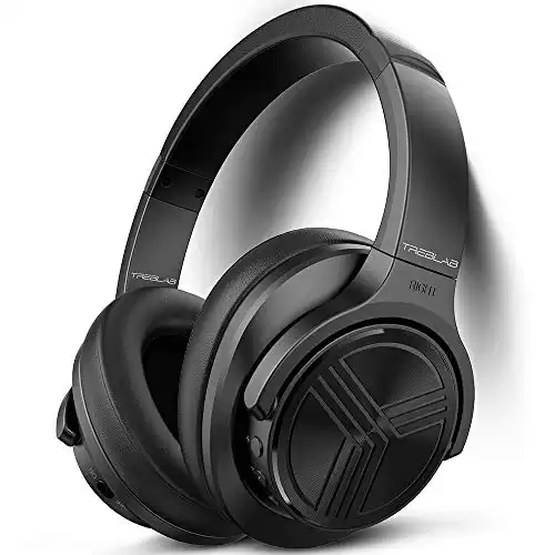 TREBLAB Z2 - Over Ear Active Noise Cancelling Headphones with Microphone (Black)
