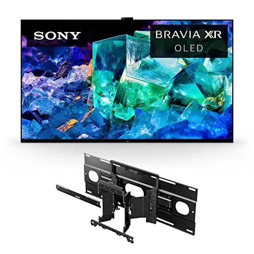Sony 55 Inch 4K Ultra HD TV A95K Series: BRAVIA XR OLED Smart Google TV, Dolby Vision HDR, Exclusive Features for PS 5 XR55A95K- 2022 Model w/SU-WL855 Ultra Slim Wall-Mount Bracket