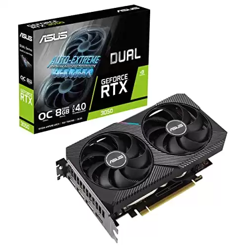 ASUS Dual NVIDIA GeForce RTX 3050 OC Edition Gaming Graphics Card