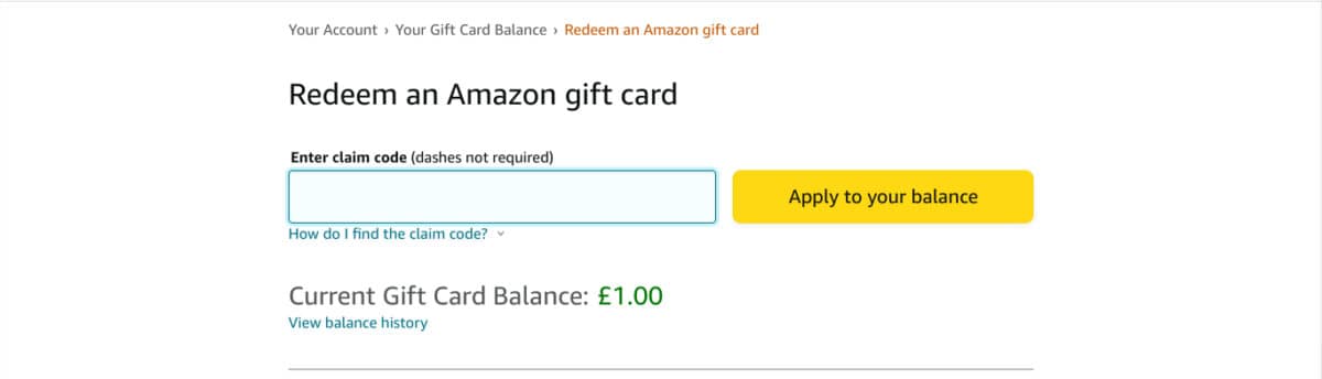 Where Is The Claim Code On An  Gift Card?