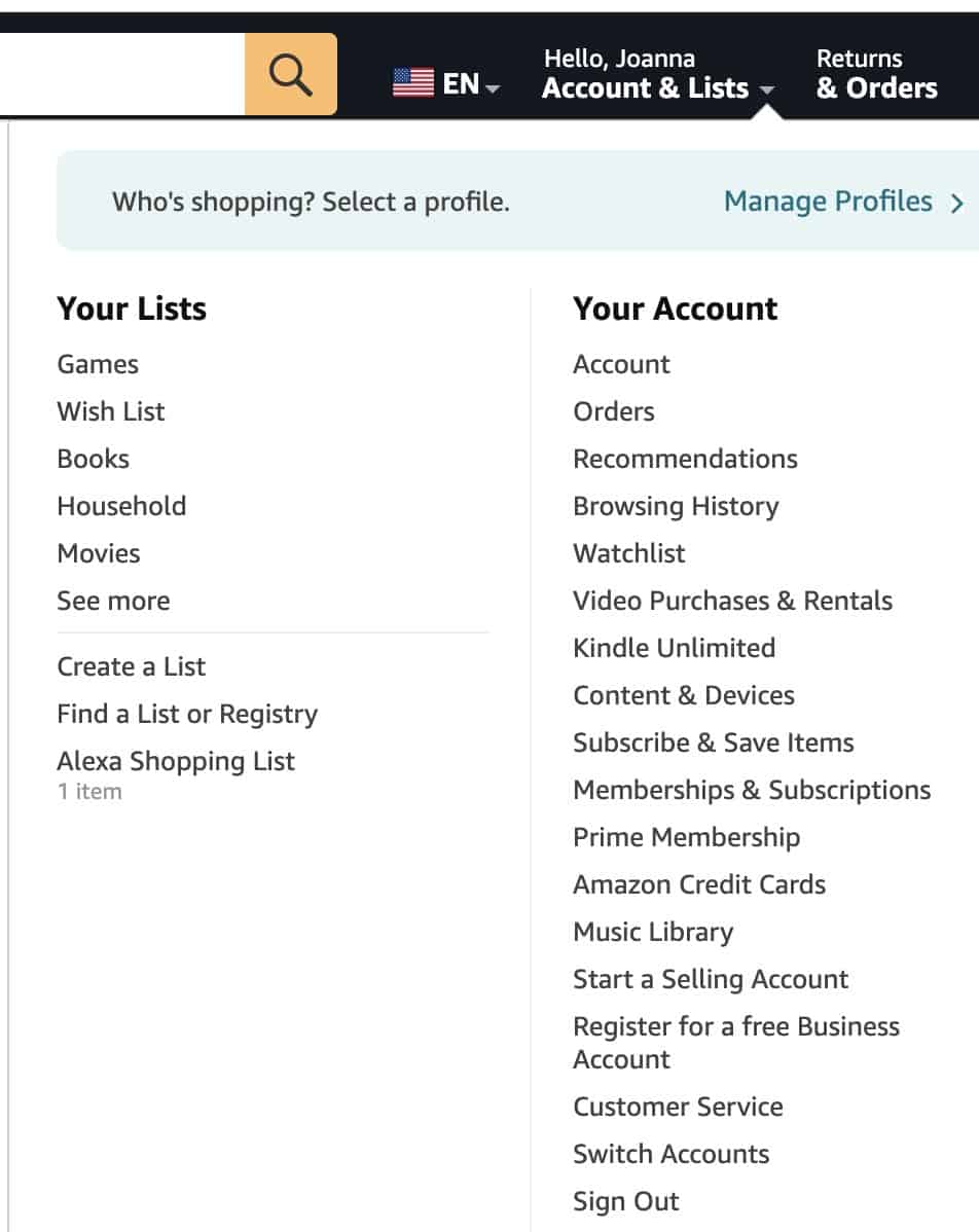 How to Find an  Wish List or Registry