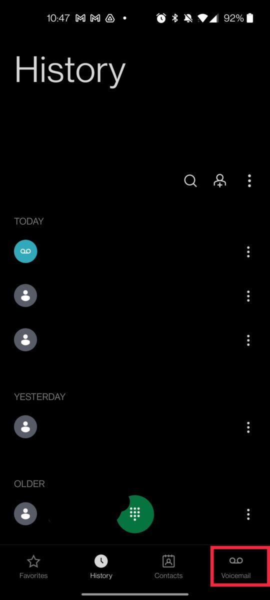 Check Voicemail on Android