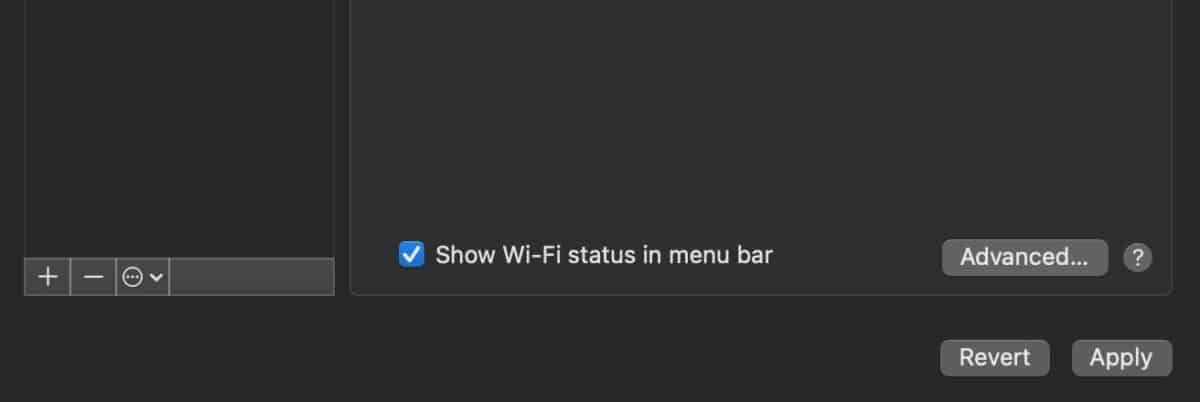 The Apply button at the bottom of the Network settings page.