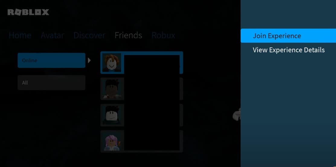 Click on your friend's profile, then select "Join Experience" from the top of the list.