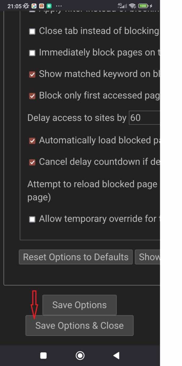 Enter Other Blocking Specifications and Save