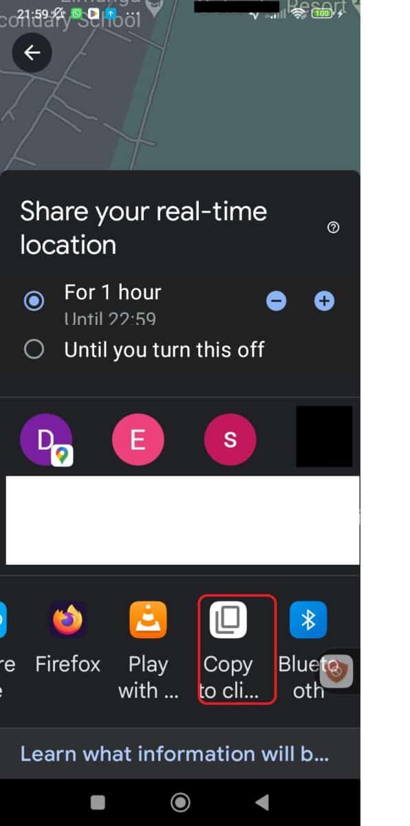 Step 2: Copy the Location Link 
