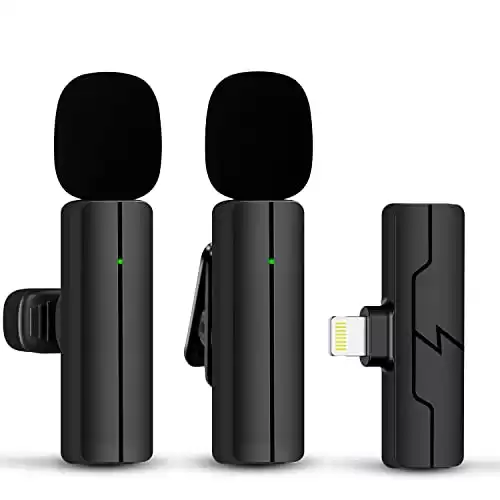 PGDLOF Wireless Lavalier Lapel Microphone