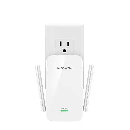 Linksys WiFi Extender, WiFi 5 Range Booster, Dual-Band Booster, Compact Wall Plug Design, 1,000 Sq. ft Coverage, Speeds up to (AC750) 750Mbps - RE6300