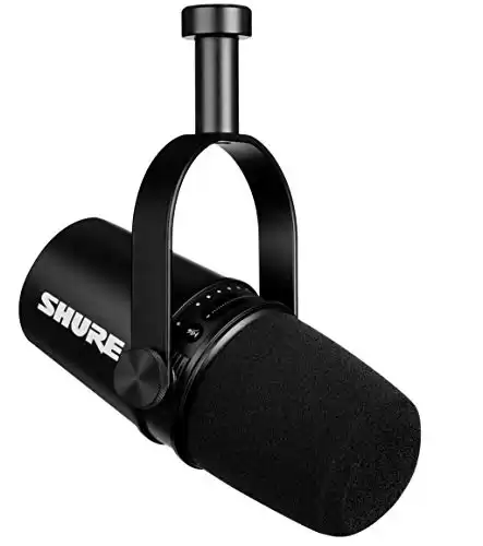Shure MV7 USB Microphone for Podcasting, Recording, Live Streaming & Gaming, Built-in Headphone Output, All Metal USB/XLR Dynamic Mic, Voice-Isolating Technology, TeamSpeak & Zoom Certified .....