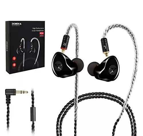 DCMEKA in Ear Dynamic Hybrid Wired Earbuds (Black)