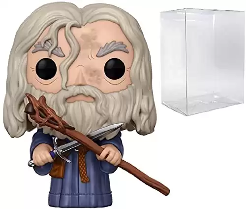 POP Lord of The Rings - Gandalf The Grey Funko Pop! Vinyl Figure (Bundled with Compatible Pop Box Protector Case) Multicolored 3.75 inches