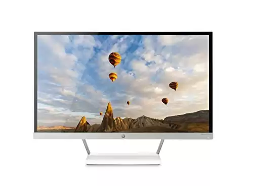 HP Pavilion 27xw 27-Inch Monitor - White & Silver