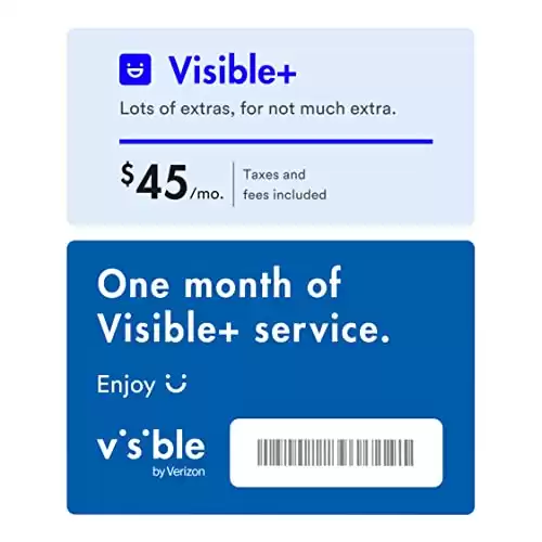 Visible+ One Month Prepaid Service & SIM Card