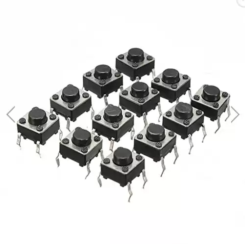 DAOKI 100Pcs 6x6x5 mm Miniature Momentary Tactile Touch Push Button Switch