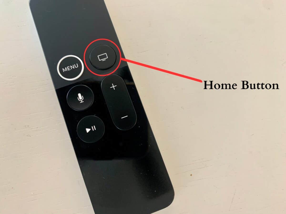 Home Button on Apple TV remote.