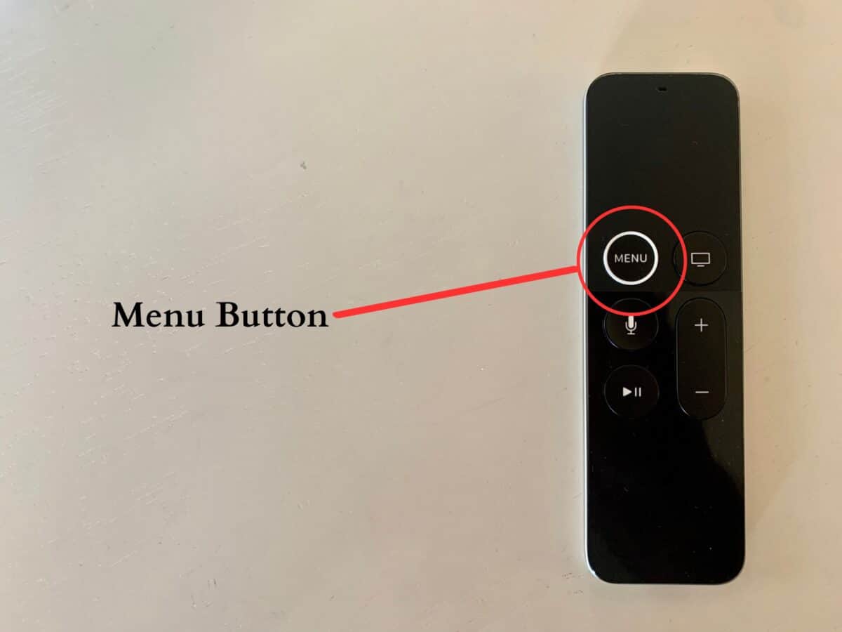 Menu Button on Apple TV remote.