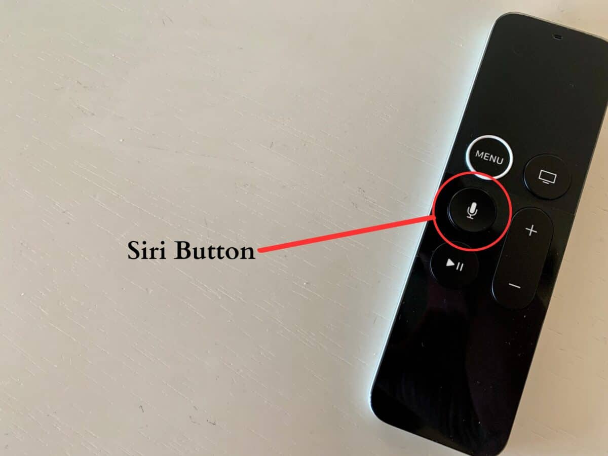 Siri Button on Apple TV remote.