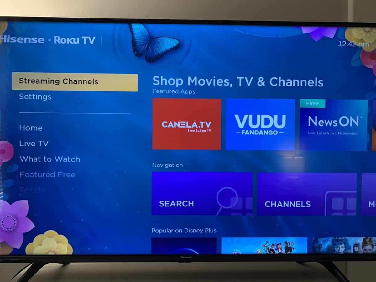 Roku Streaming Channels home page.