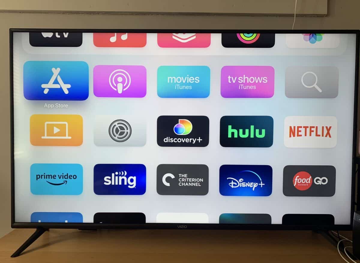Apple TV home page.