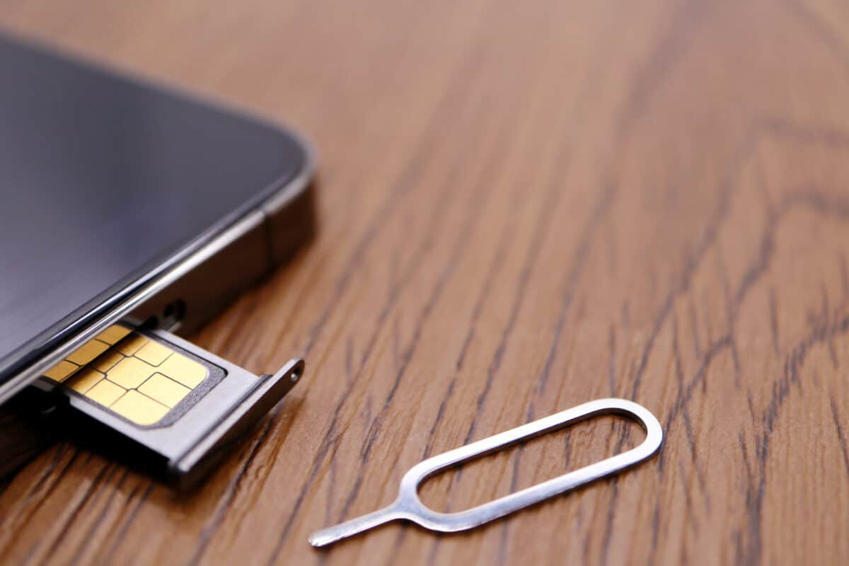 Inserting a SIM card into a phone